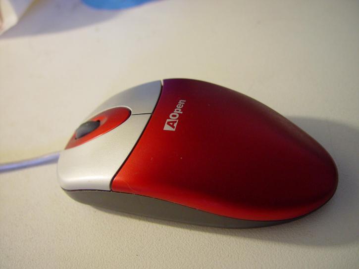 rosso, aopen, computer, ottico, mouse