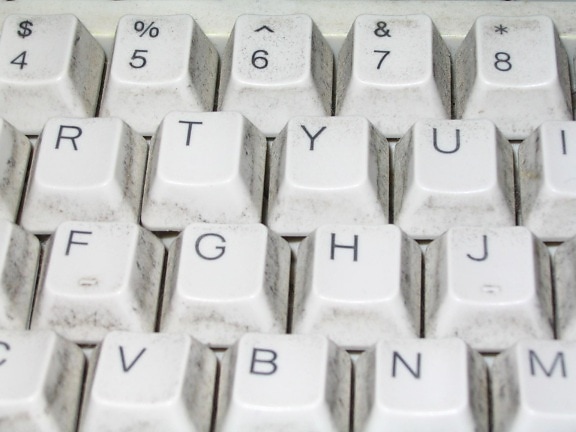 standard, white, computer, keyboard, keys