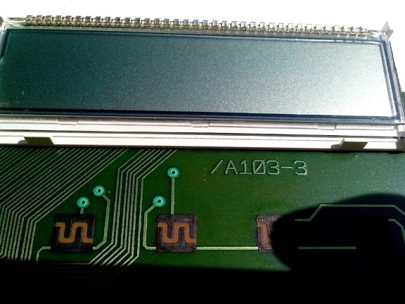 LCD displej, pripojené, základná doska