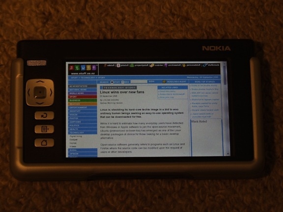 Nokia, linux, artikel, skärmen