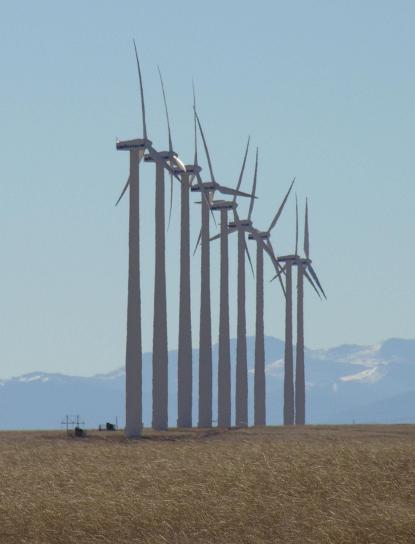 vento, fazenda, turbinas