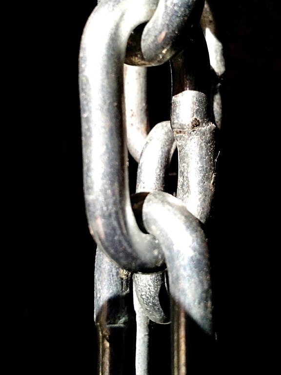 galvanized, metal, chain