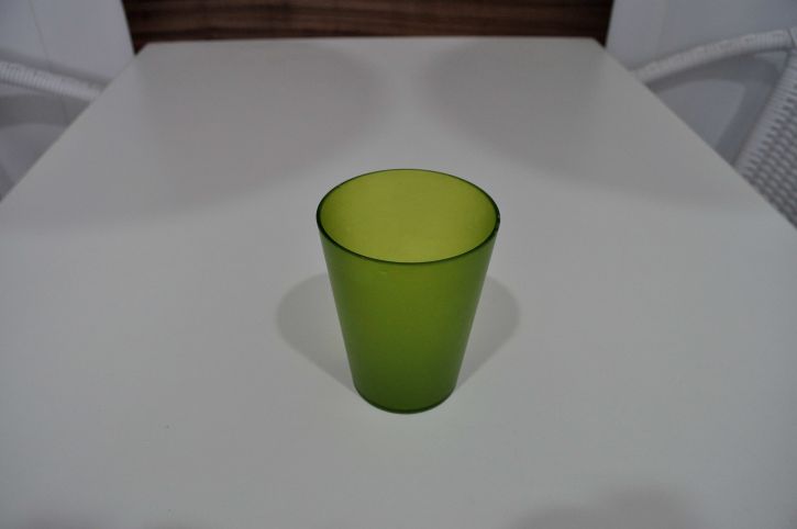 grøn, glas, skål, hvid, tabel