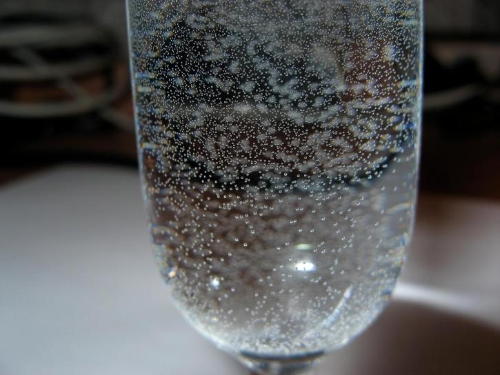 vatten, bubblor, glas