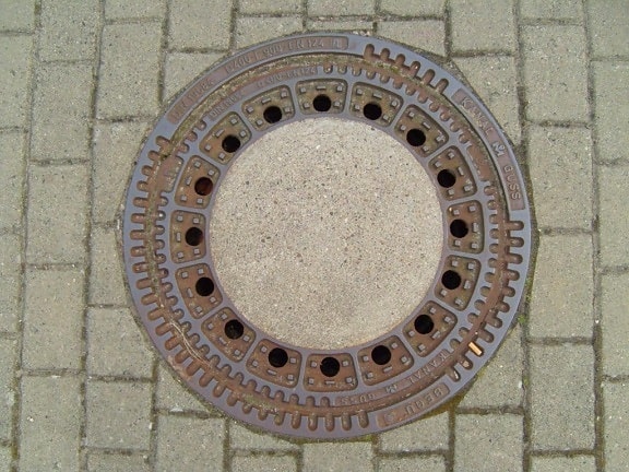 gully, cover, manhole, cast iron, metal, manhole cover, metal, iron