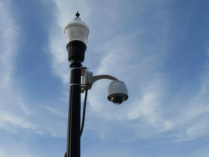 antieke, street, lamp, ijzer, lamp