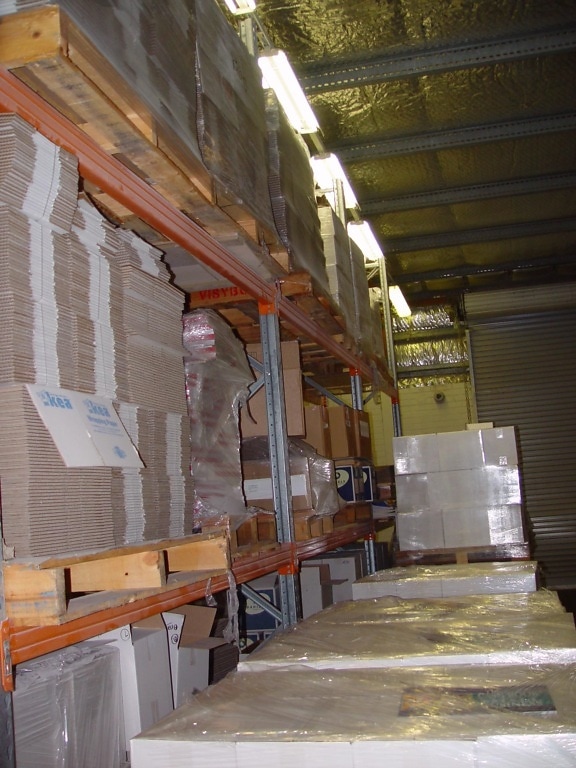 pallets, documents, warehouse