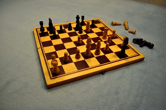 jeu, échecs, table