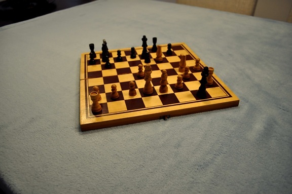 juego, tablero de ajedrez, mesa