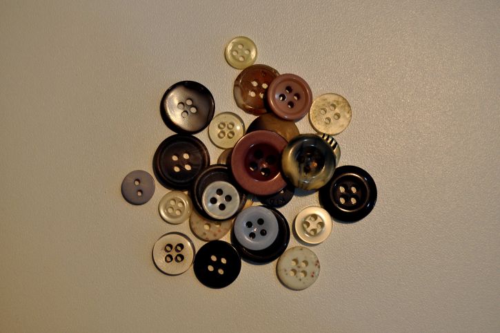 sewing, buttons