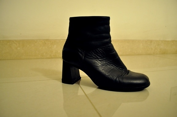 black, women, boots, heels