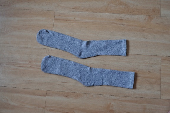 two, light, blue, men, socks
