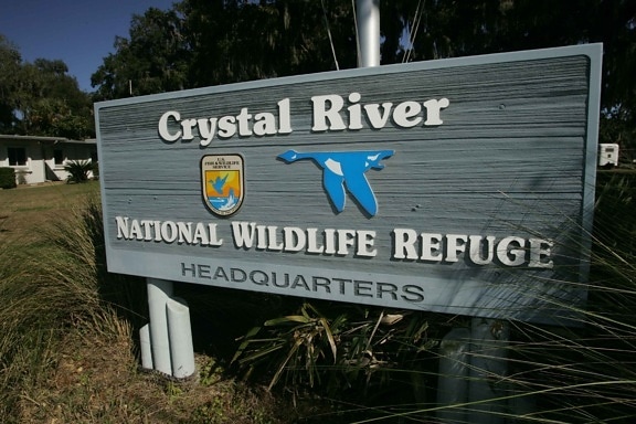 crystal, river, wilderness, refuge, visitor, center, sign