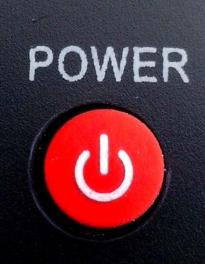 红色, 电源, 按钮