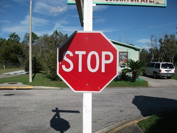 stop, sign