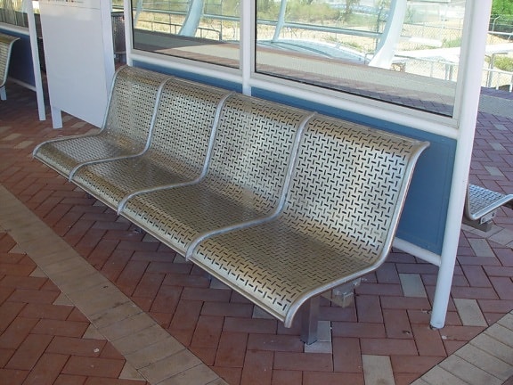 stainless, steel, bench