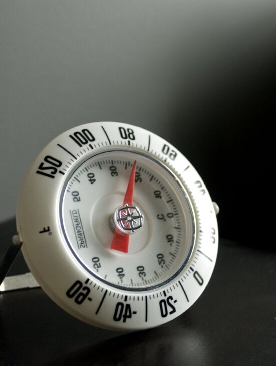 thermomètre, lecture, température