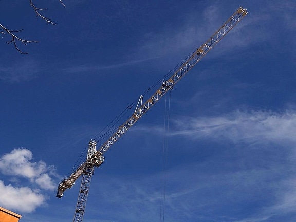 tower, crane, doing, construction