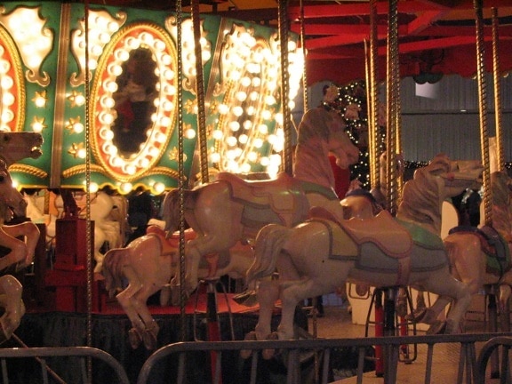 carousel, festival, amusement, amusement park, luna park, carousel, colorful