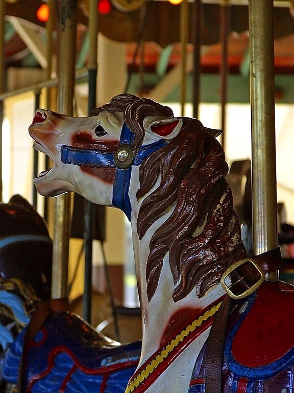 carousels, horses, rides, amusement, parks
