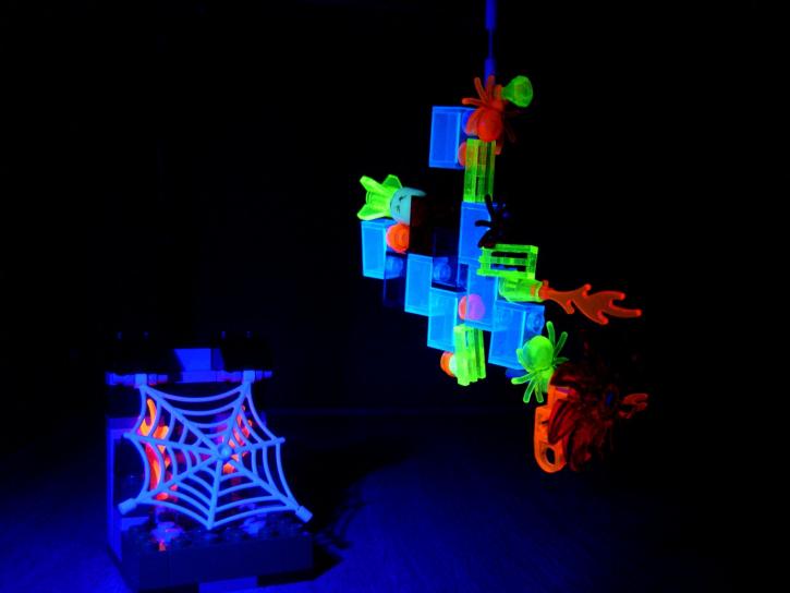 Lego, kube, ultrafiolett, belysning