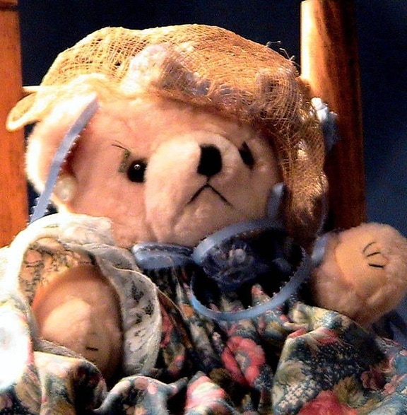 antik boneka beruang, mainan