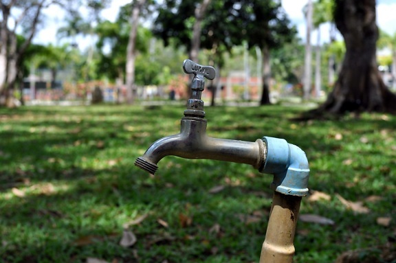 vann, fontene, park