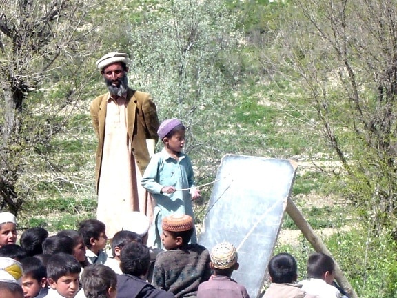 Afghanistan, boy, education, outdoor, classroom