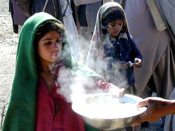 Afghanistan, food, distribution, center, kids