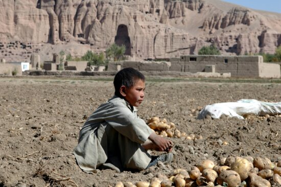 afghanistan, young boy, child, ground