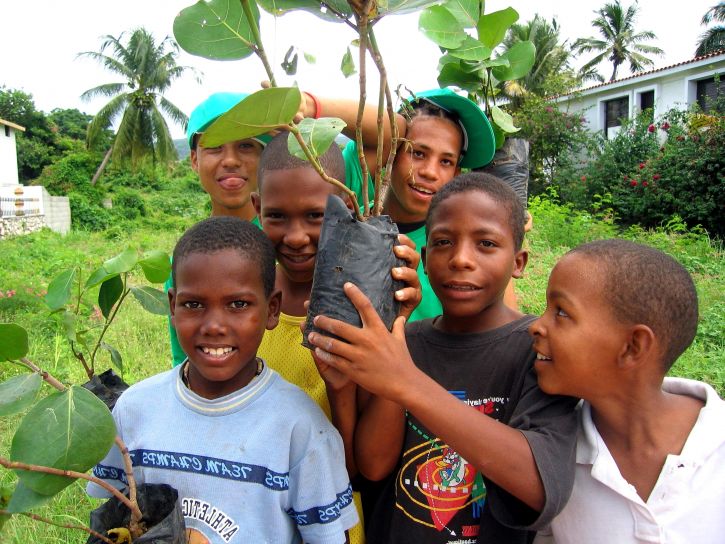 Dominikai, gyerekek, gyümölcsök