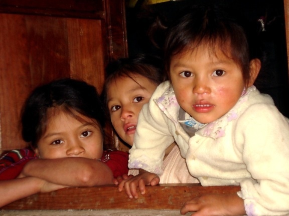 Guatemala, tres, sanos, los niños