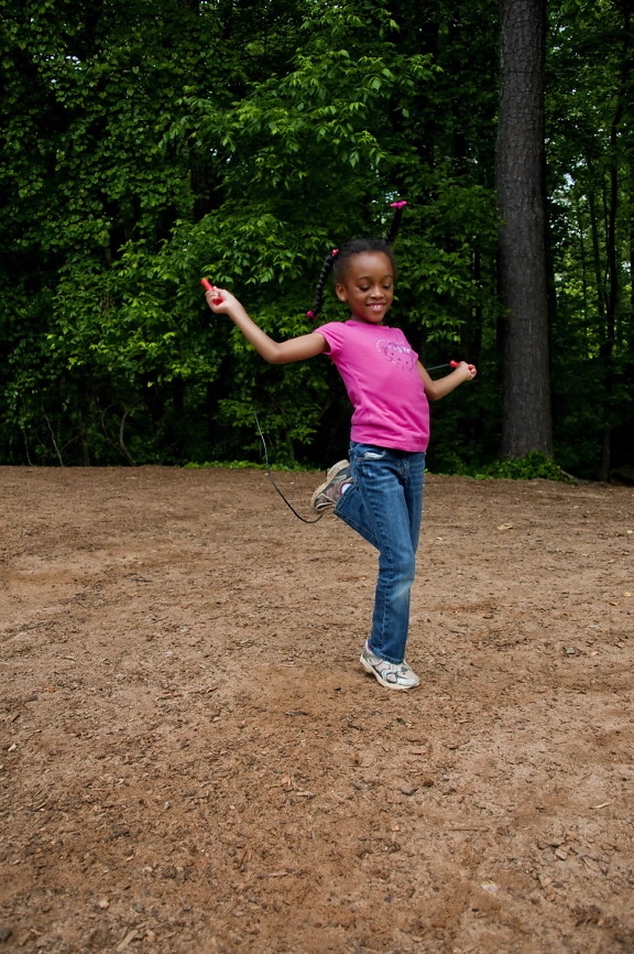 happy, African American, school girl, photographed