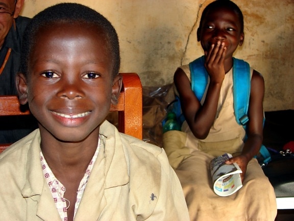 happy, children, Benin, Africa