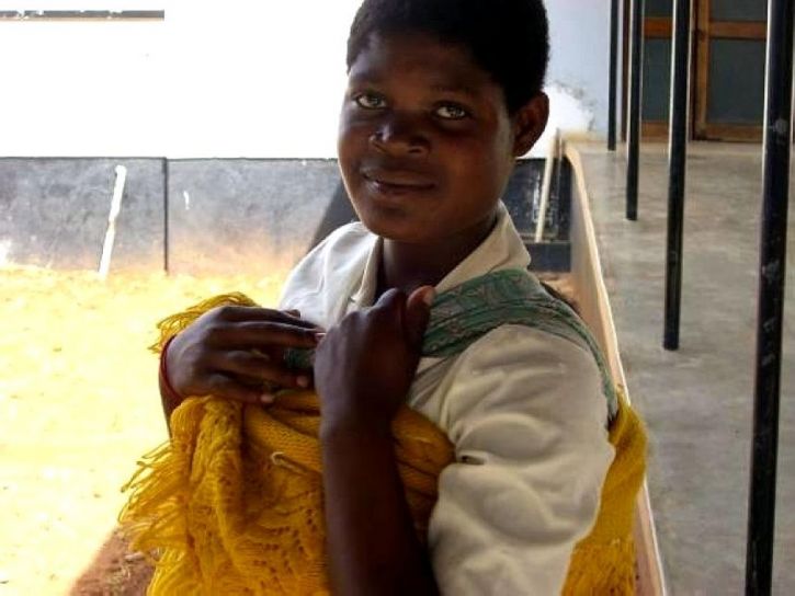 Портрет, молодой, африканских, девушка, Касунгу, район, Малави