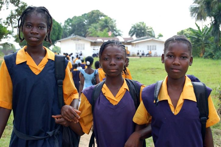 siswa perempuan, muda, Monrovia, Liberia