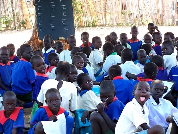 i bambini, la preparazione, imparare, leggere, Rejaf, scuola primaria, Juba, Sudan