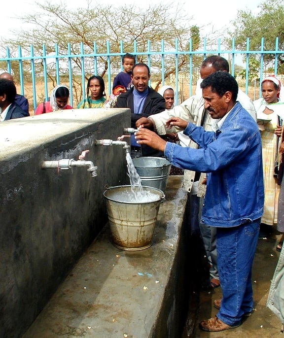 Eritrea, otvorenie, vody, zdrojov