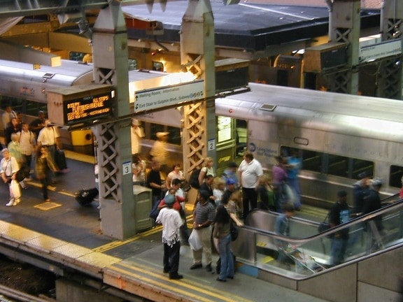người dân, xe lửa, station