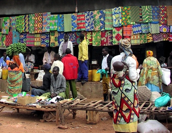 Rwanda, pasar, adegan, membuka, pasar, bisnis