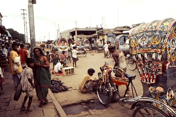đường phố nhỏ, thị xã, Bangladesh, khu vực, Nê-pan