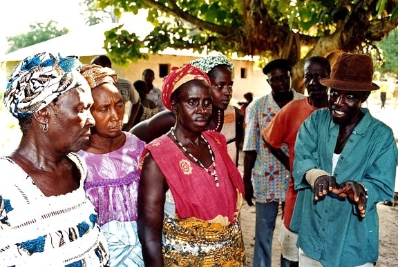 pueblo, reunión, Senegal