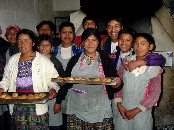 Jugend, lernen sie, backen, Jugend, Führung, Ausbildung, Lager, Solola, Guatemala