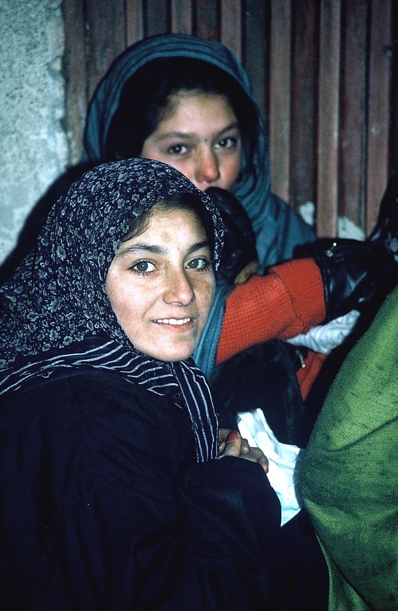 Afganisztán, nő, portré, csoport, nép