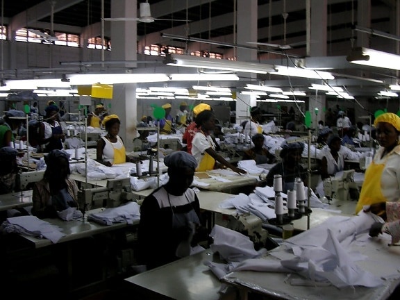 ghana, femme, travailleurs, usine