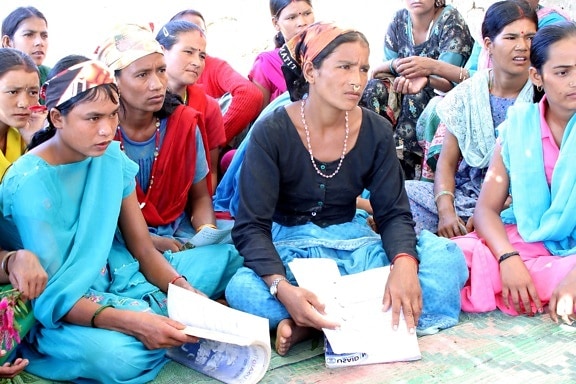 Nepal, kvinder, lære, læse