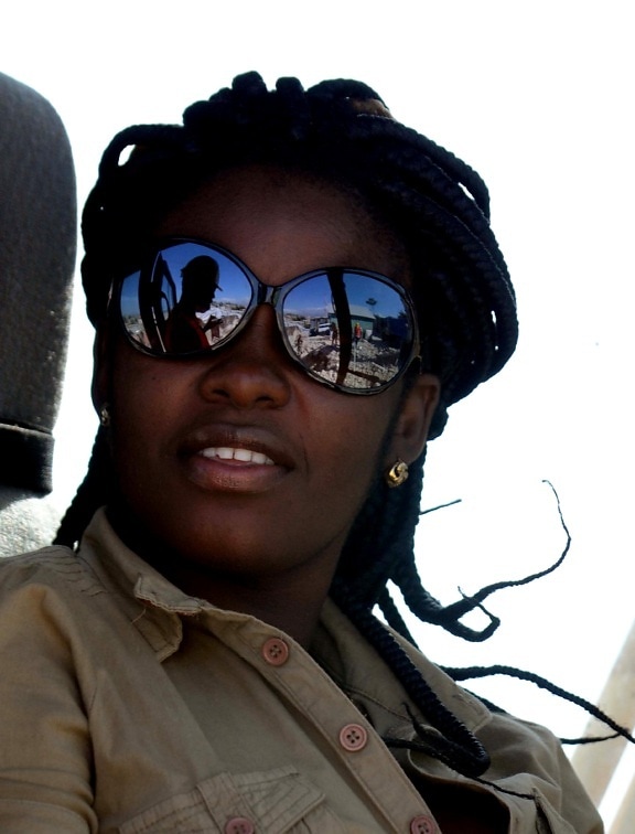 ใบหน้า up-close ผู้หญิง เฮติ
