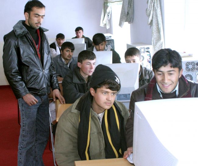 Badakhshan, institute, teknologi, studenter, lære, datamaskiner