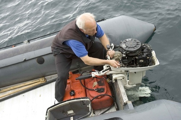 engineer, person, work, boat, engine
