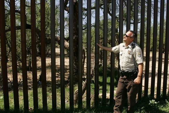 patroler, униформа, границы, забор